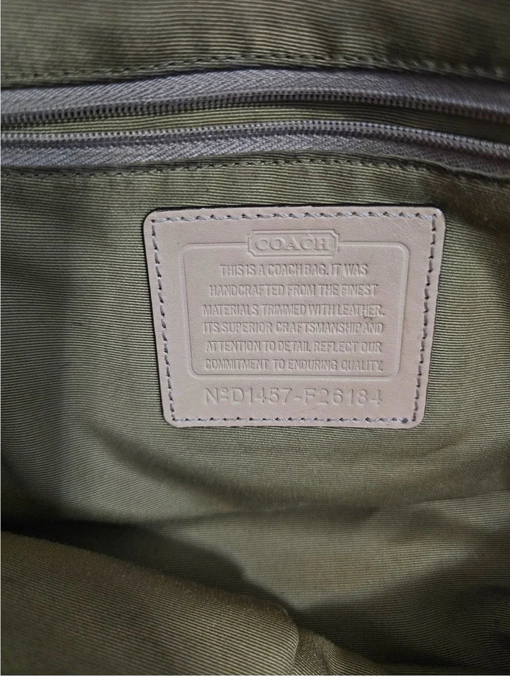 Coach Brown Signature Dome Satchel with Tan Trim and Red Tag